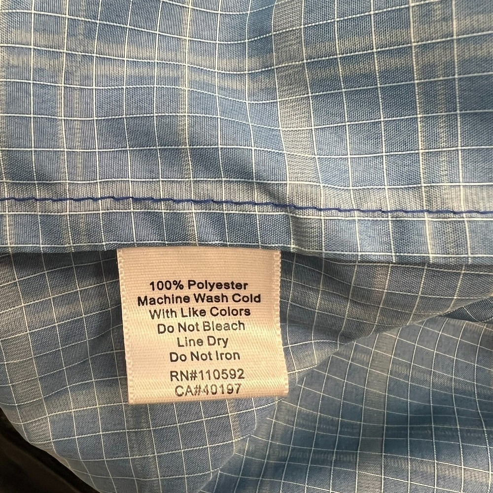 Mitchell & Ness LA Dodgers Jacket 4XL Blue Grid Plaid Windbreaker MLB Vtg Vibe‎ - Picture 9 of 16